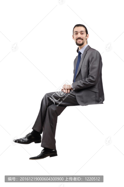 商人在白色背景下孤立
