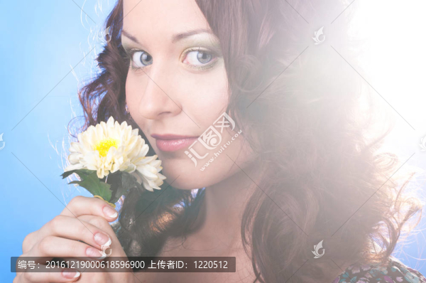 女人與花