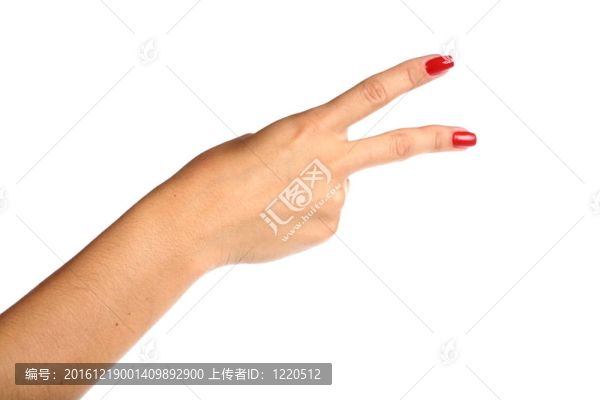 白色的女性手