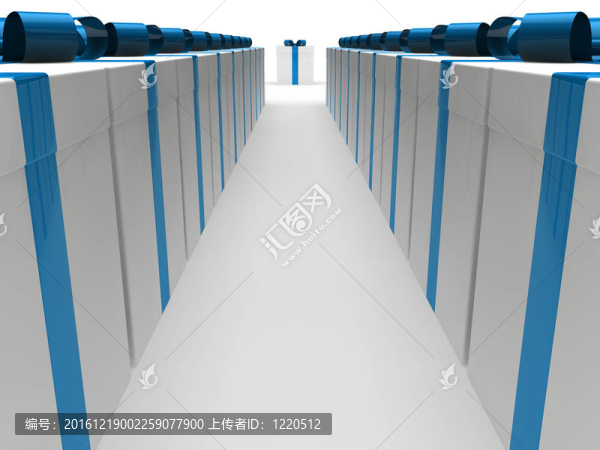 3D藍(lán)色禮品盒