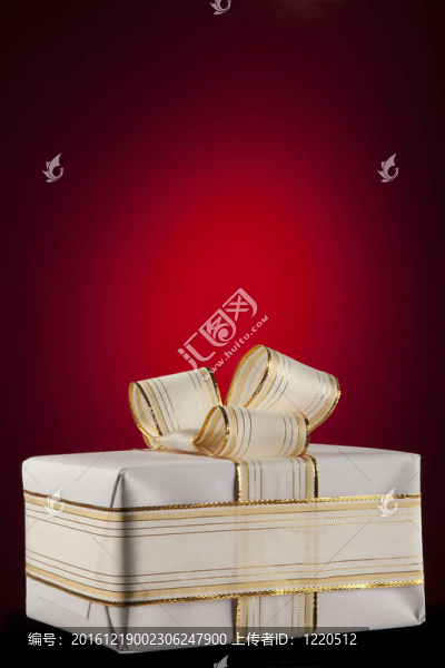 帶蝴蝶結(jié)的白色禮品盒