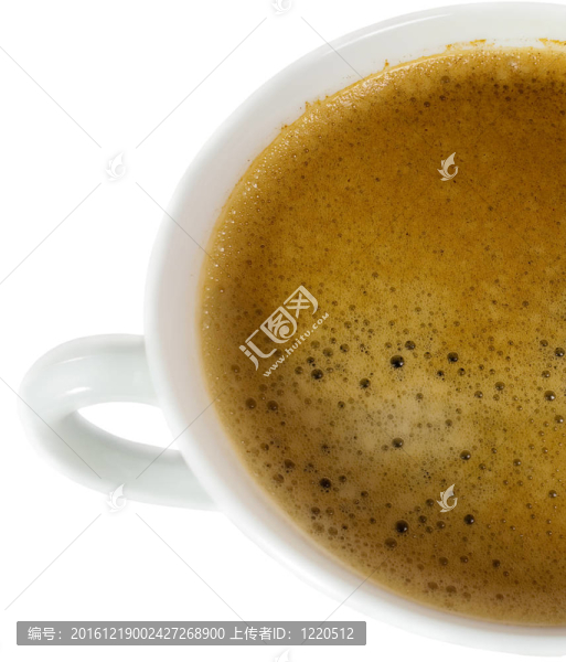 從頂部看一杯白咖啡的一部分
