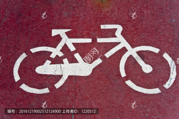 白色的自行車標(biāo)志