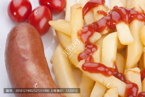 炸土豆香腸