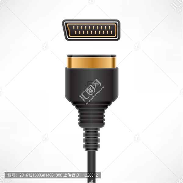 歐洲標準21腳AV連接器電纜