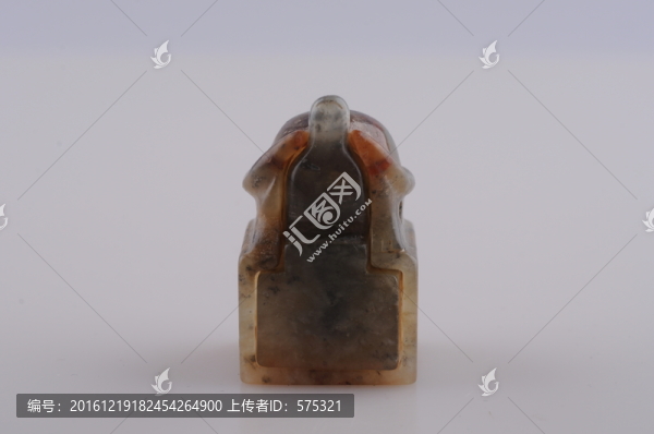 漢代玉印,青白玉龜紐印