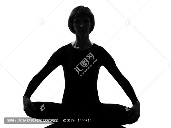 瑜伽姿勢時女人時