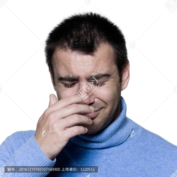 男子肖像哭悲傷抑郁癥