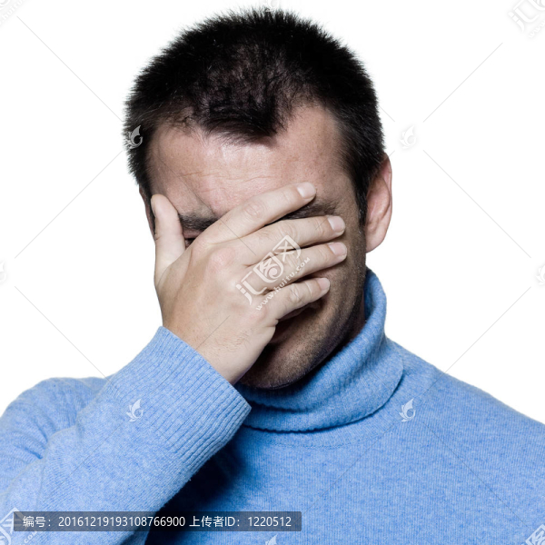 男子肖像哭悲傷抑郁癥