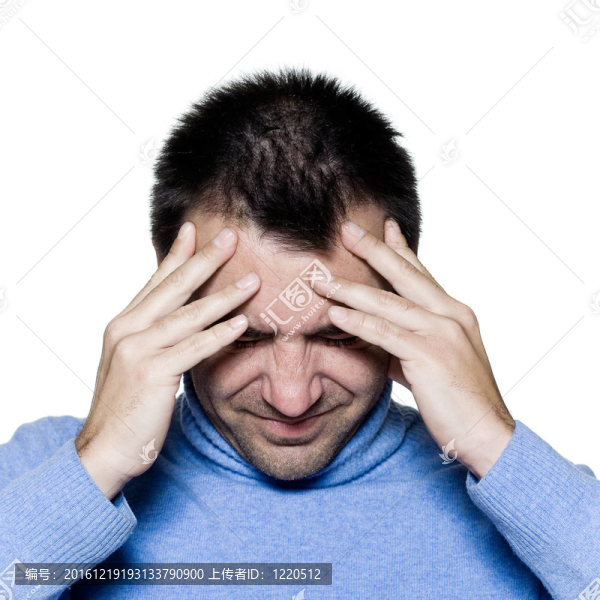 男子肖像頭痛偏頭痛
