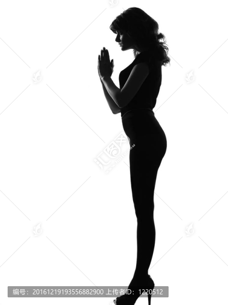 婦女剪影敬禮問(wèn)候