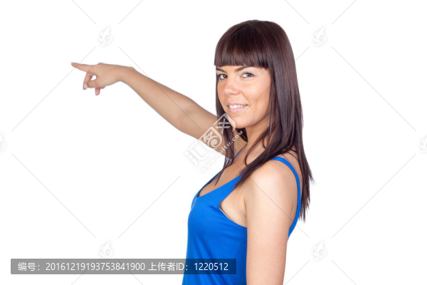 美麗的女孩表示