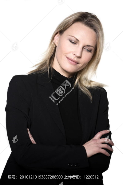 女人沉思的思想肖像工作室