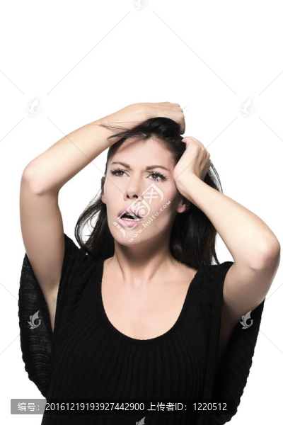 女人美麗的畫像痛苦焦慮憂郁