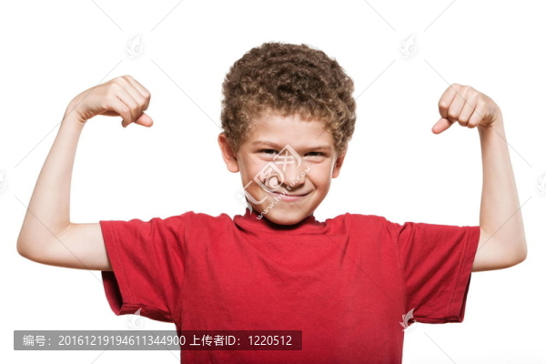 小男孩畫像堅強