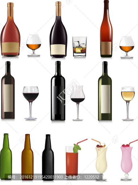 一套不同的飲料
