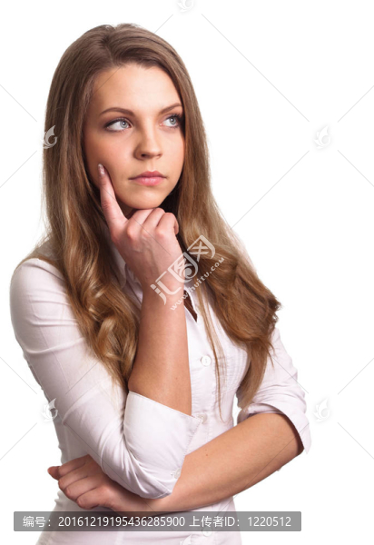 一個女人在分隔開的縱向思維