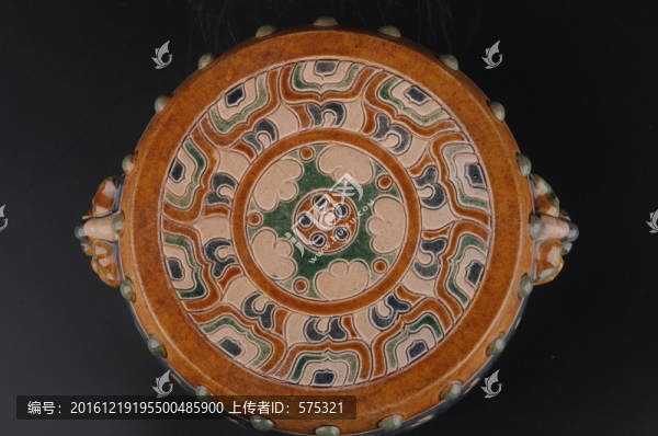 唐三彩,陶鼓