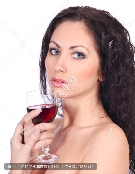 美麗的女人與玻璃