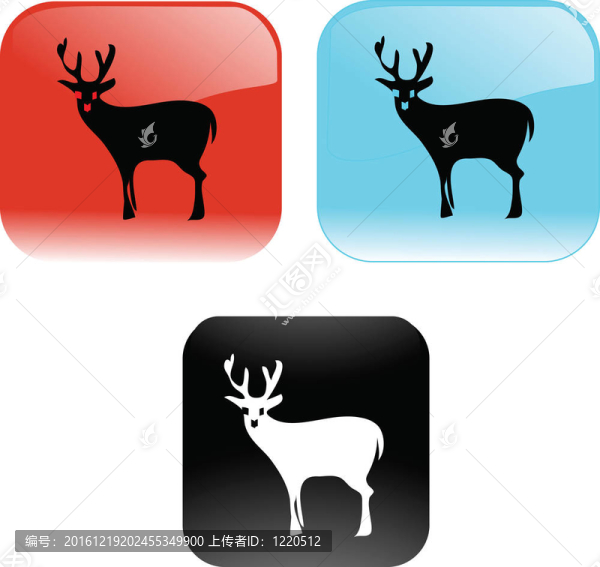 鹿閃亮圖標(biāo)按鈕