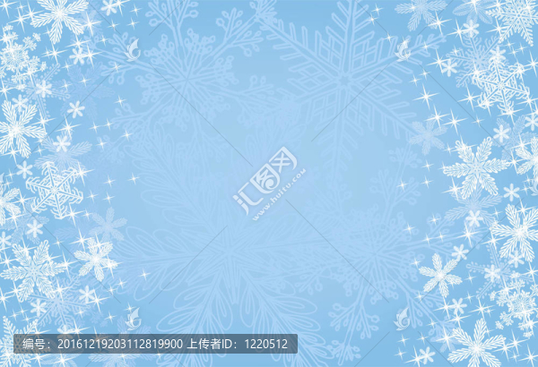 藍(lán)色圣誕雪花背景