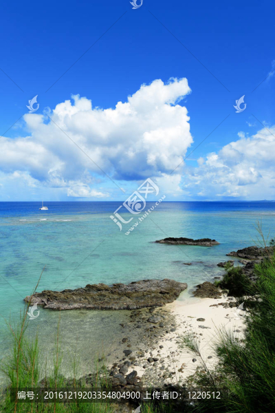 在日本沖繩的海景