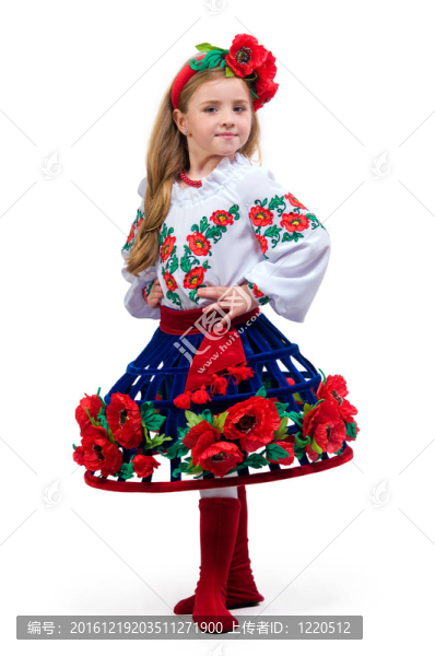孤立背景的少女