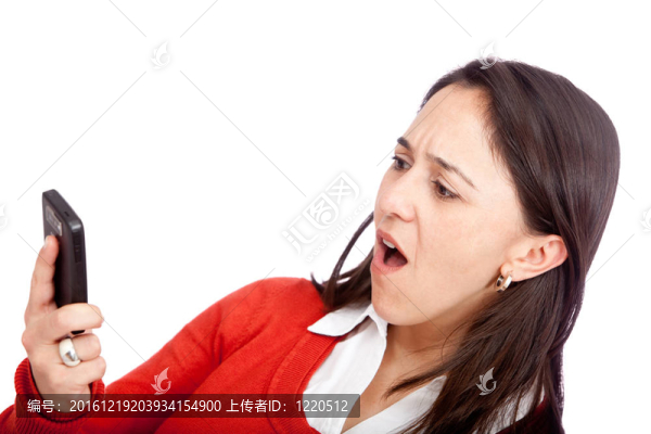 女人讀短信