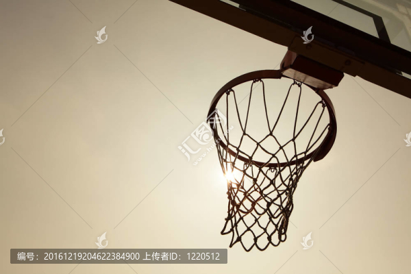 籃球籃剪影