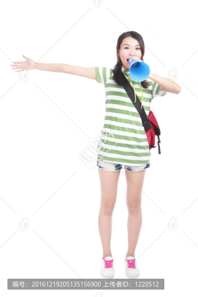 年輕的學(xué)生大聲喊你