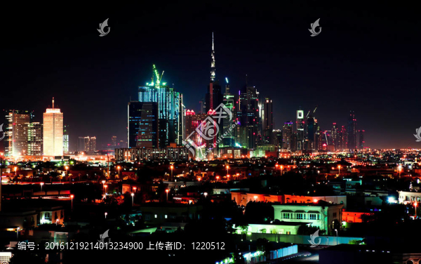迪拜市中心夜景