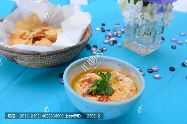 鷹嘴豆泥和皮塔餅