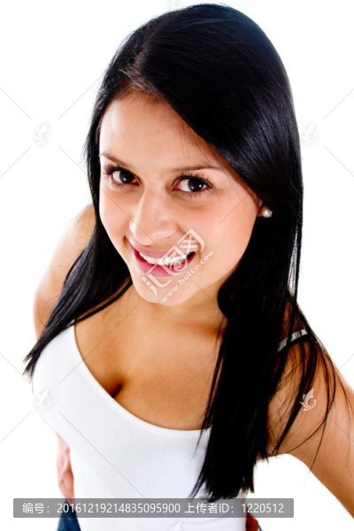隨便的女人微笑