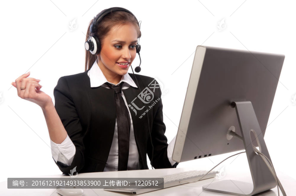 女孩和電腦