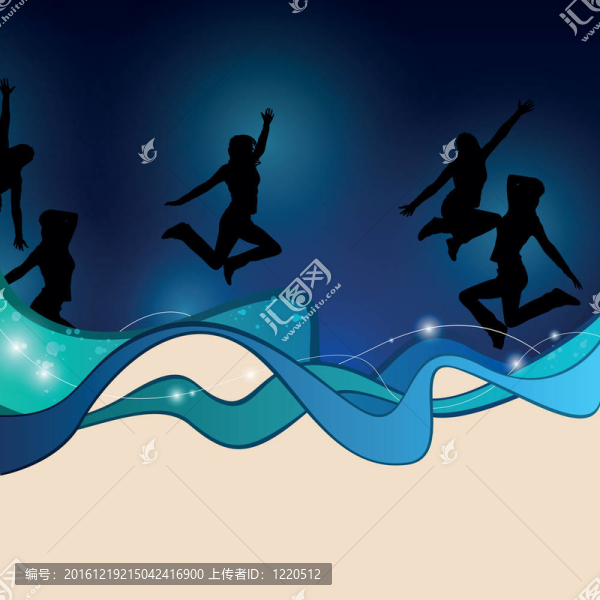 背景與跳躍的人