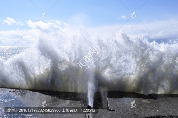 混凝土港口海浪破壞