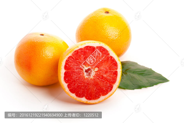 紅葡萄柚白色隔離