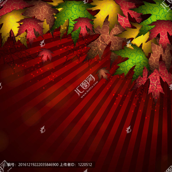 精美秋季背景插畫(huà)。