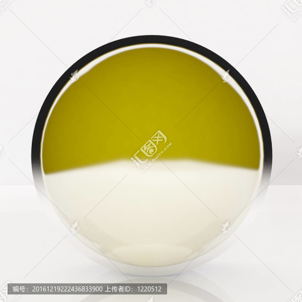 3D空白摘要黃色按鈕