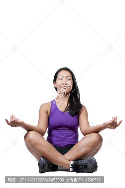 亞洲女子做瑜伽