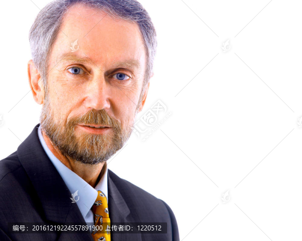 白人背景下的商人