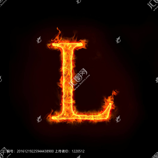 火的字母；L