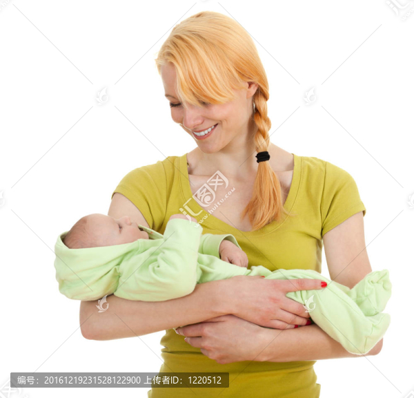 母親的愛(ài)-可愛(ài)的嬰兒2個(gè)月的男孩與母親