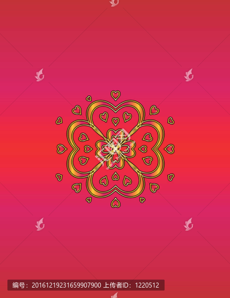 金色圖案的猩紅色圖案