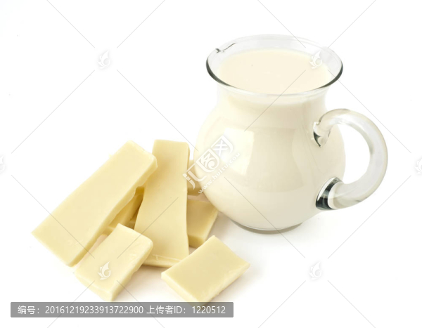 白巧克力和牛奶壺