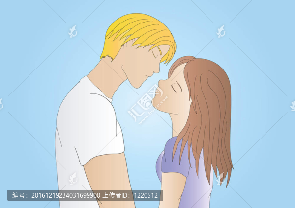 戀愛中的年輕情侶