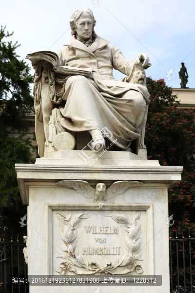 雕像Wilhelm,von洪堡特柏林