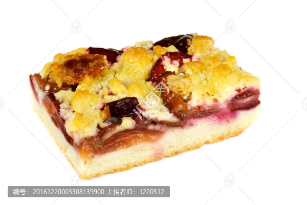 美味的面包蛋糕和李子