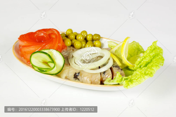食物系列：魚片與蔬菜的宏觀圖片