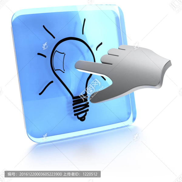 里面有一個(gè)燈泡和電腦手觸摸屏幕的按鈕